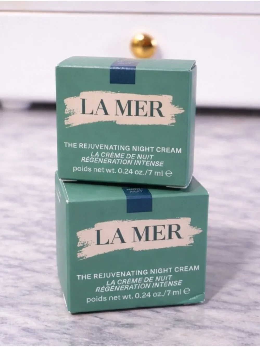 La Mer Rejuvenating Night Cream Minis 7 ml x2 New In Box Deluxe Samples
